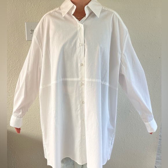S by Serena Williams White Button Down Button Up Shirt New with Tags - 2XL - Picture 2 of 16